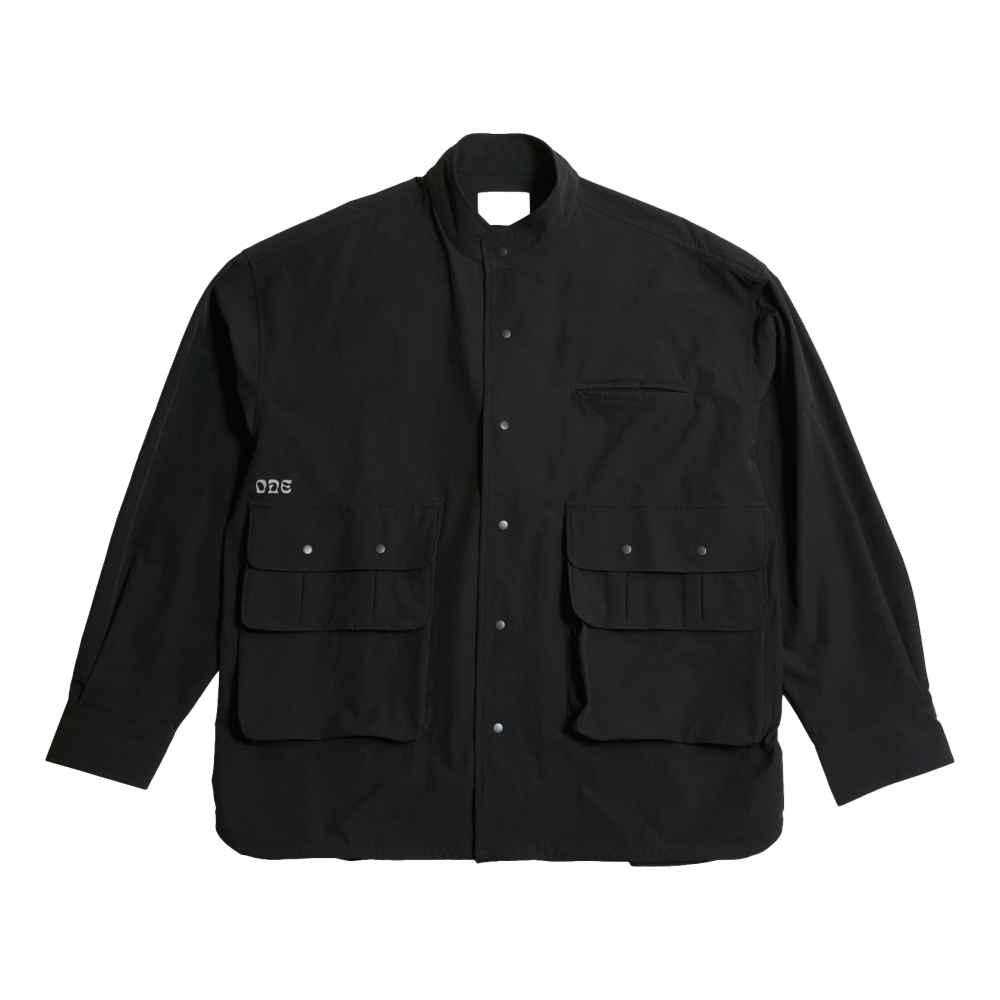 ODE STAND COLLAR MULTI POCKET SHIRT