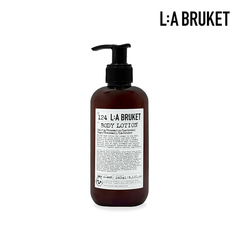 L:A BRUKET 124 鼠尾草/迷迭香/薰衣草身體乳 240ml