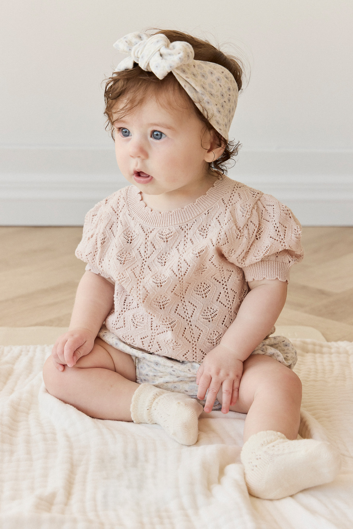 【預購】JAMIE KAY - Organic Cotton Headband（Penelope Evening Haze）