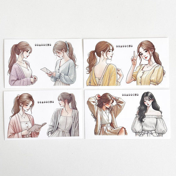韓國 ggaggong．ggaggong女孩vol.1 模造紙貼紙包