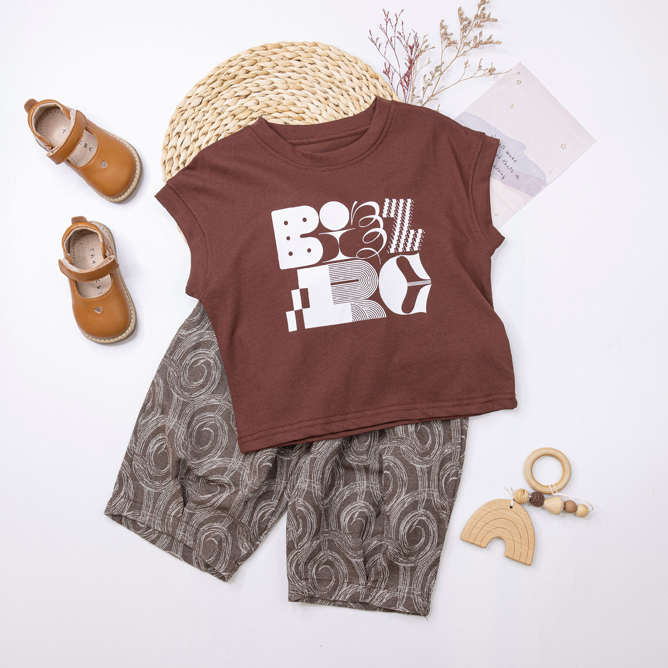 潮流藝術字母舒適圓領無袖上衣/背心 (H50669)