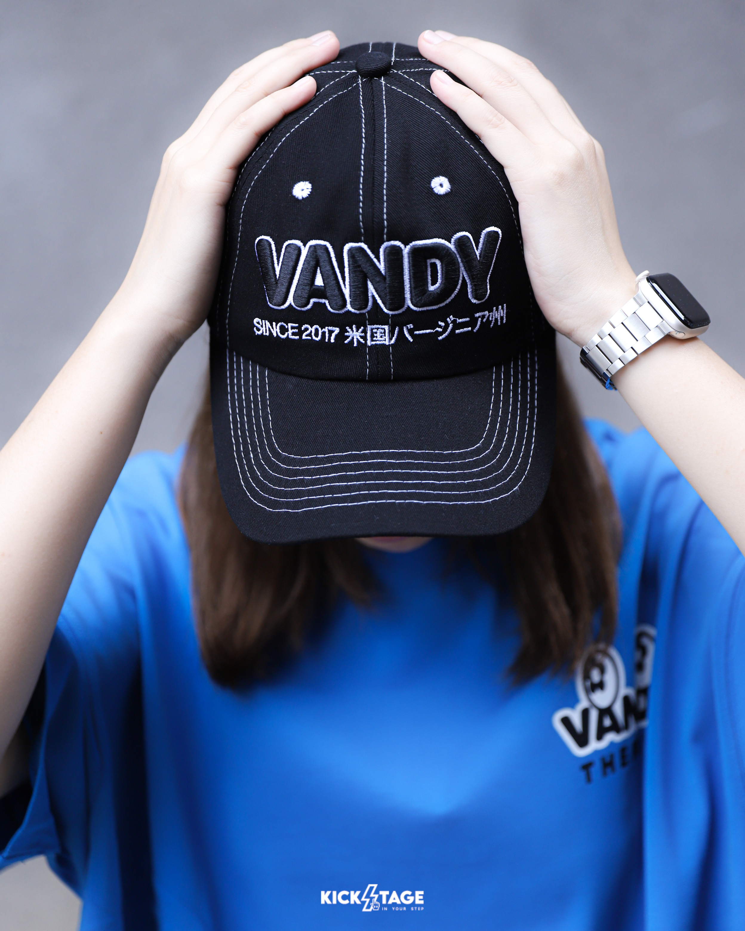 VANDYTHEPINK® ASIC LOGO CAP 單寧 單寧黑 綠 黑 可調整 大LOGO 棒球帽 老帽【VD7072/VD7073】