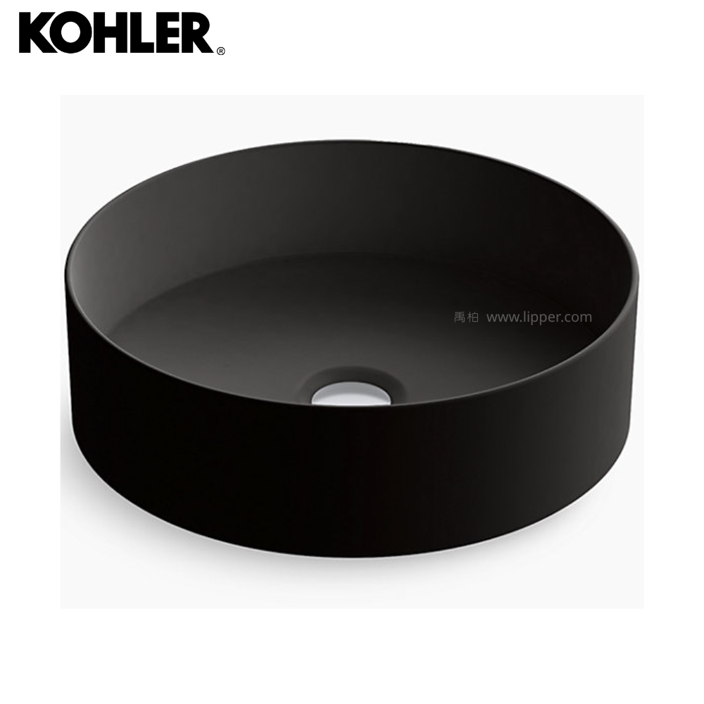 ★ 個性盡顯優惠 ★ KOHLER Mica 檯面立體盆-亮黑(41cm) K-90012T-7