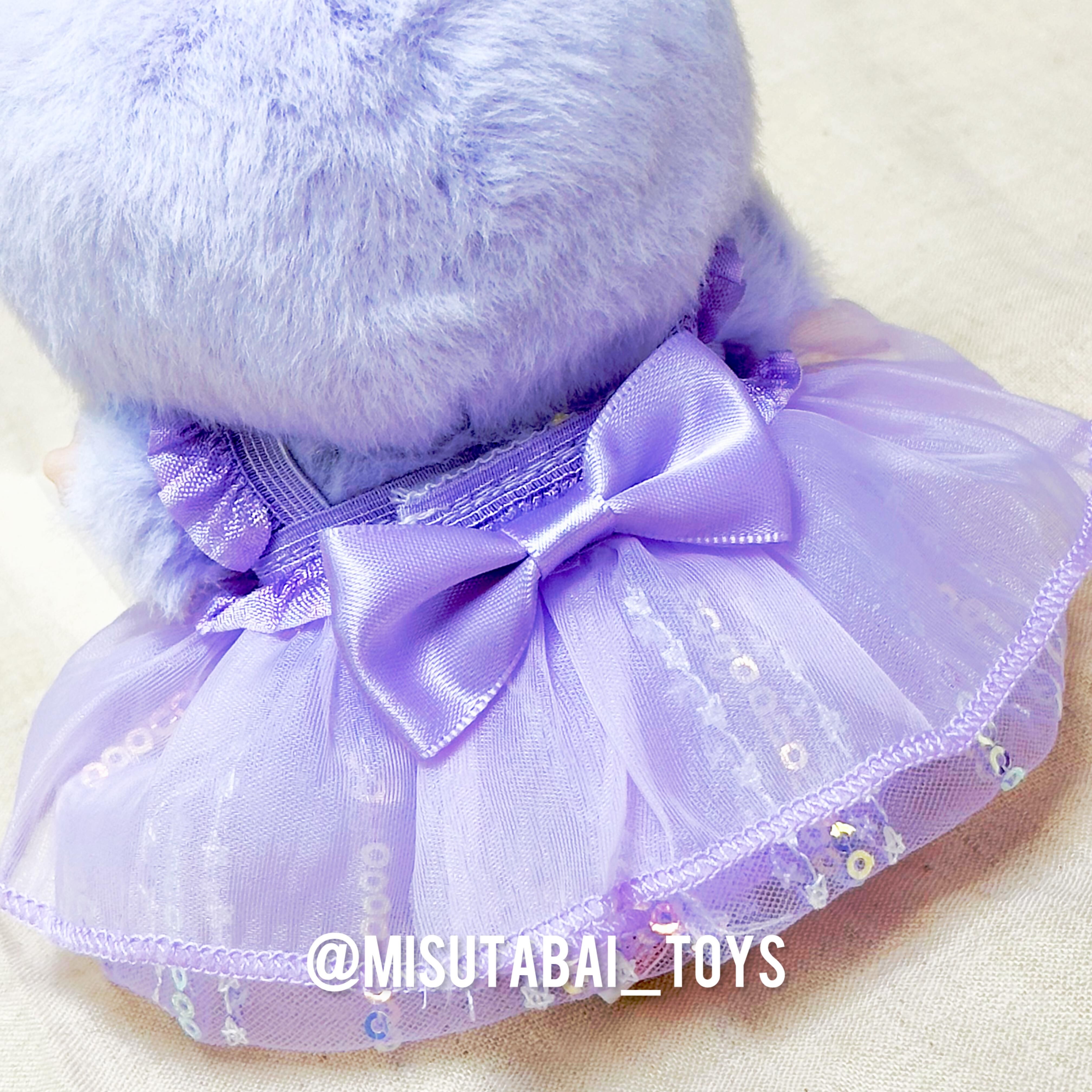 Doll Outfit Fashion F46 - Purple Dress with Ribbon