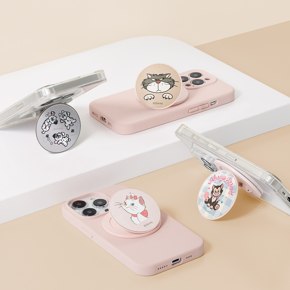 Disney 貓貓狗狗-磁吸金屬手機支架【正版授權】