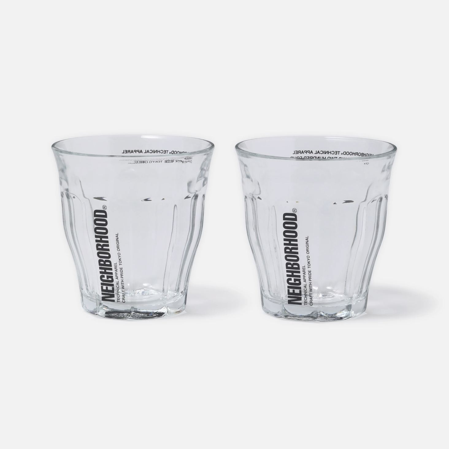 -(C04)-NEIGHBORHOOD  LOGO DURALEX GLASS SET 兩入一組 玻璃 水杯 灰色/透明- 251OTNH-AC02