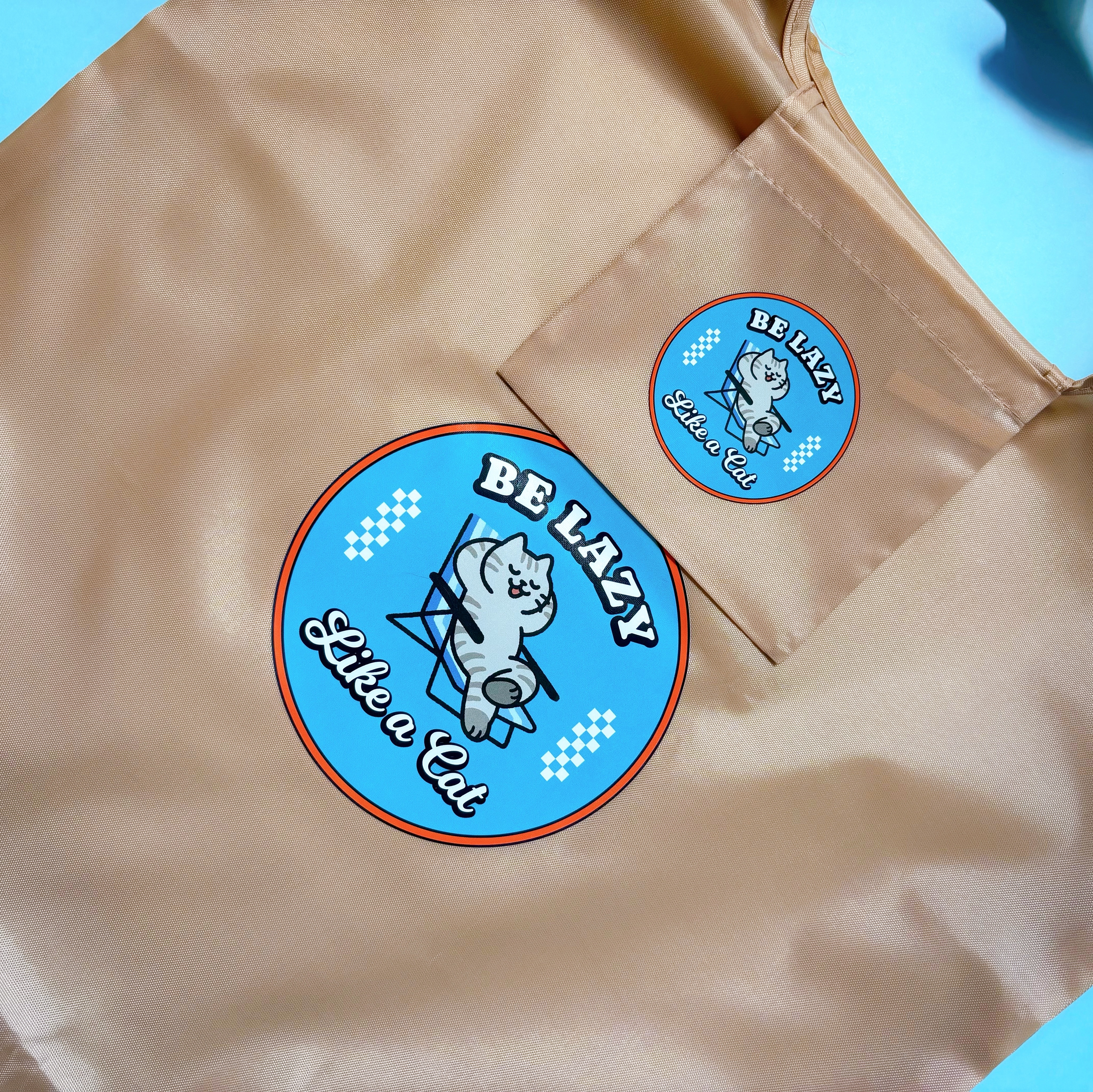 汪喵香港遊系列  |  BE LAZY LIKE A CAT |摺疊環保袋