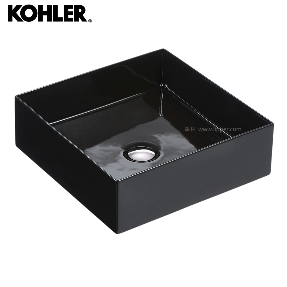 ★ 個性盡顯優惠 ★ KOHLER Mica 檯面立體盆-亮黑(39.3cm) K-90011T-7