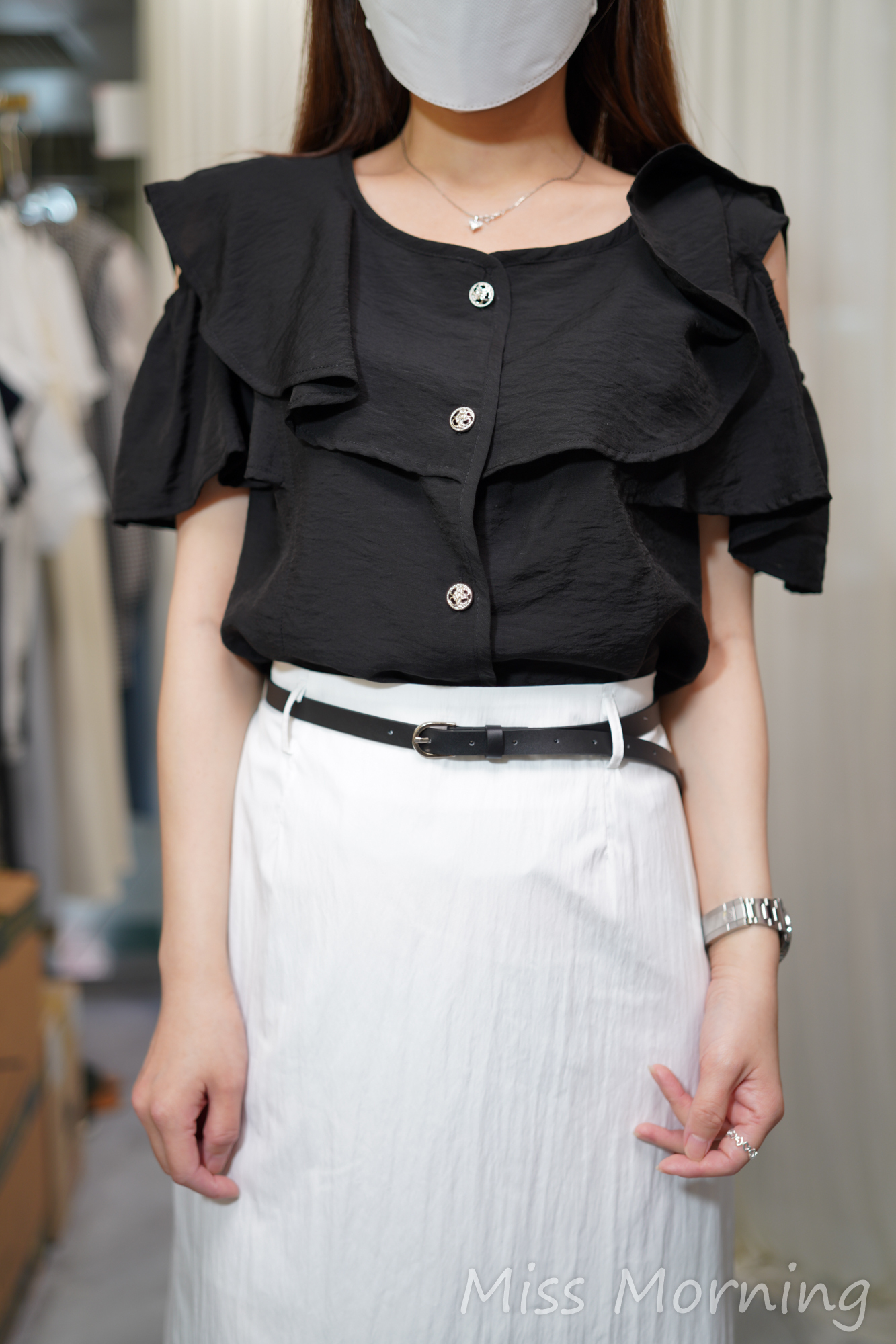 小露肩免燙顯瘦上衣(14665)&知性美連腰帶免燙風衣裙(33979)