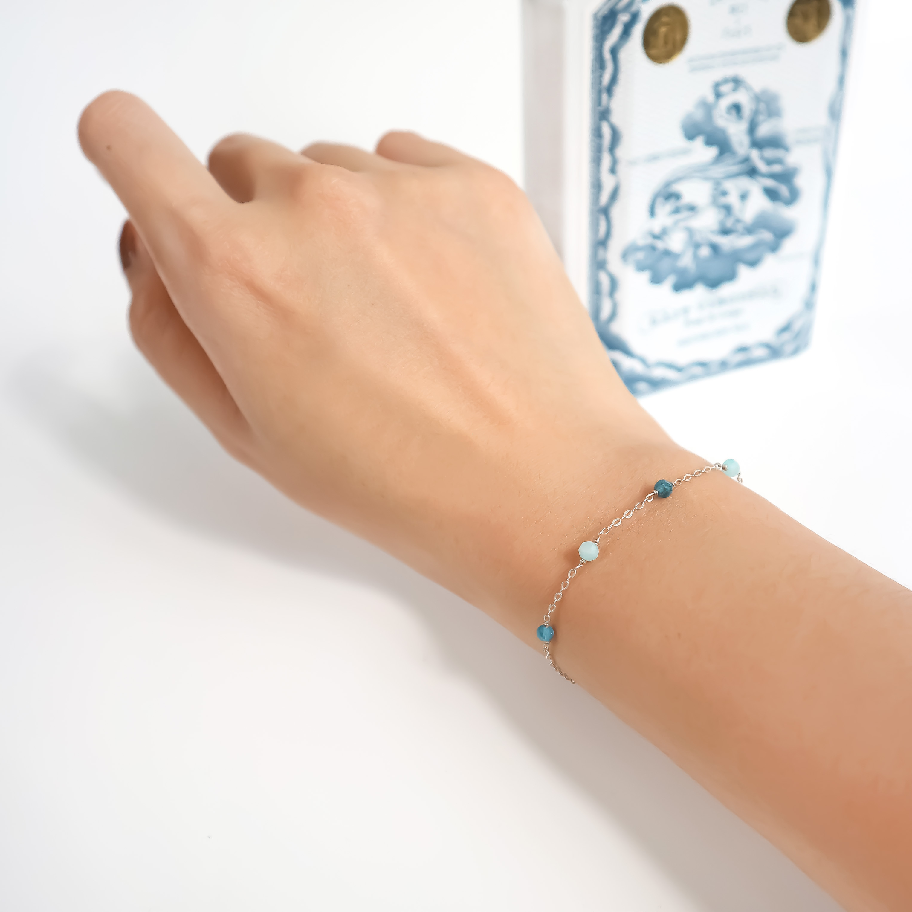 藍精靈手鍊-S925純銀