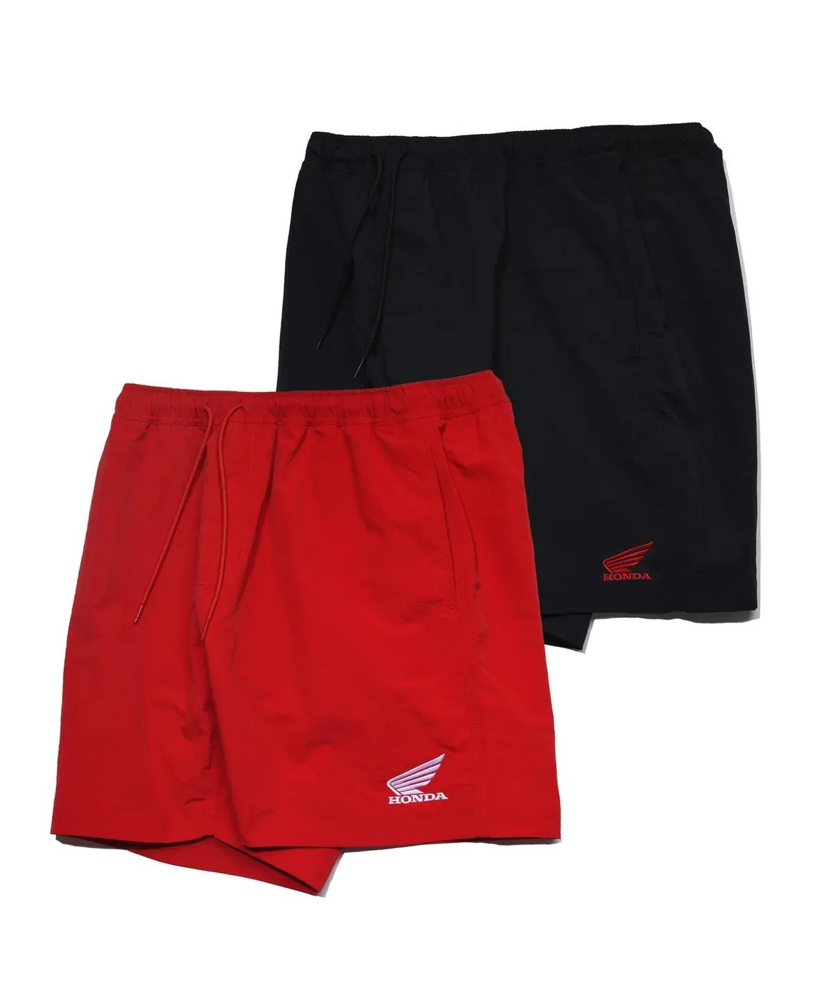#預購 HONDA ORIGINAL WING LOGO 沙灘短褲 黑紅兩件組