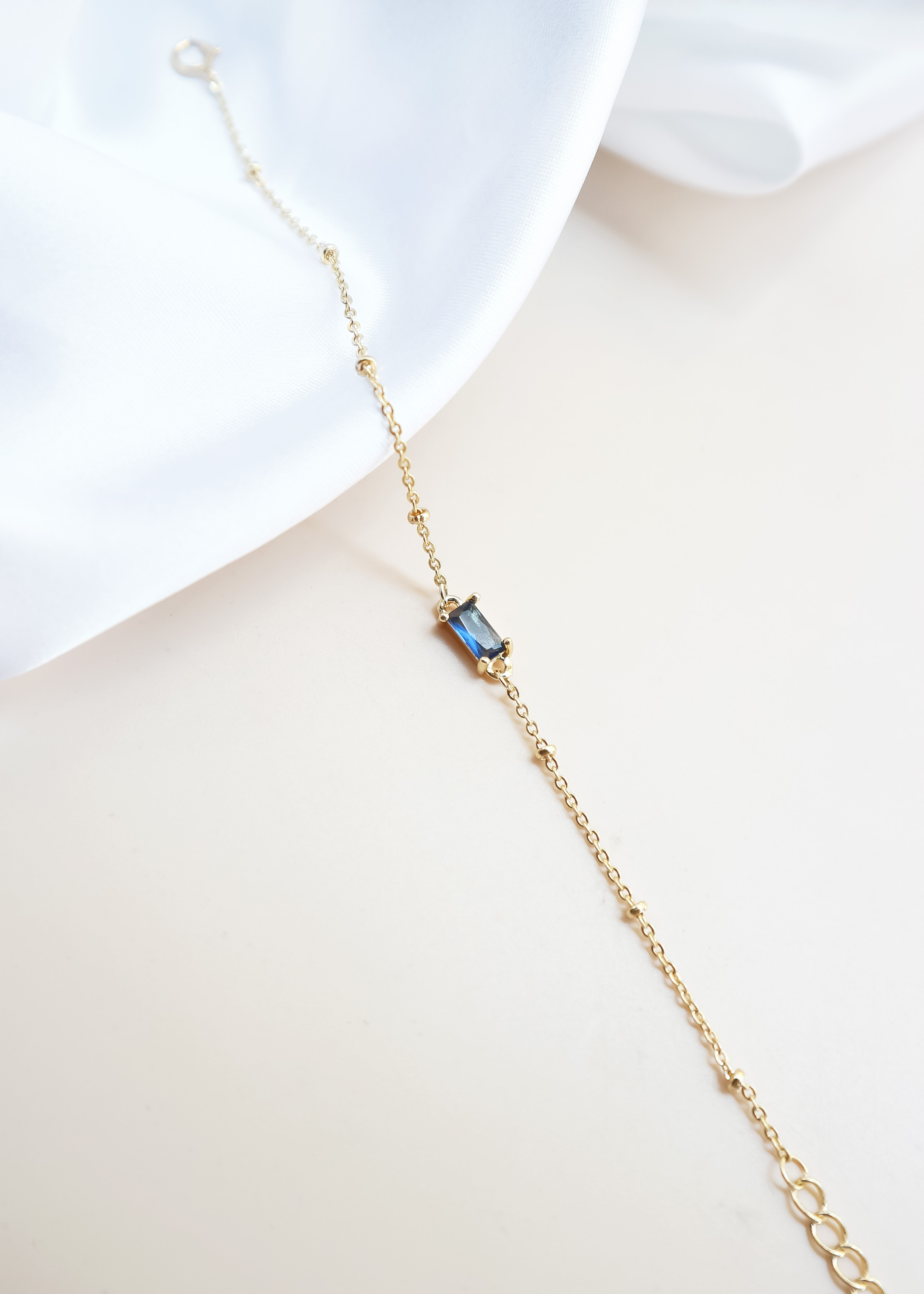 寶藍鋯石氣質手鍊