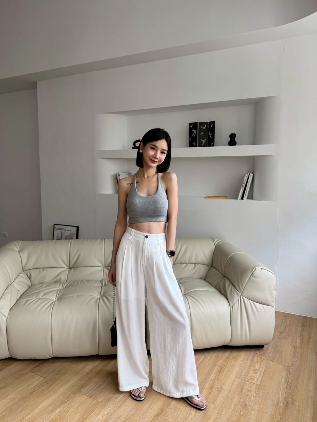 繞脖綁帶短版BRATOP