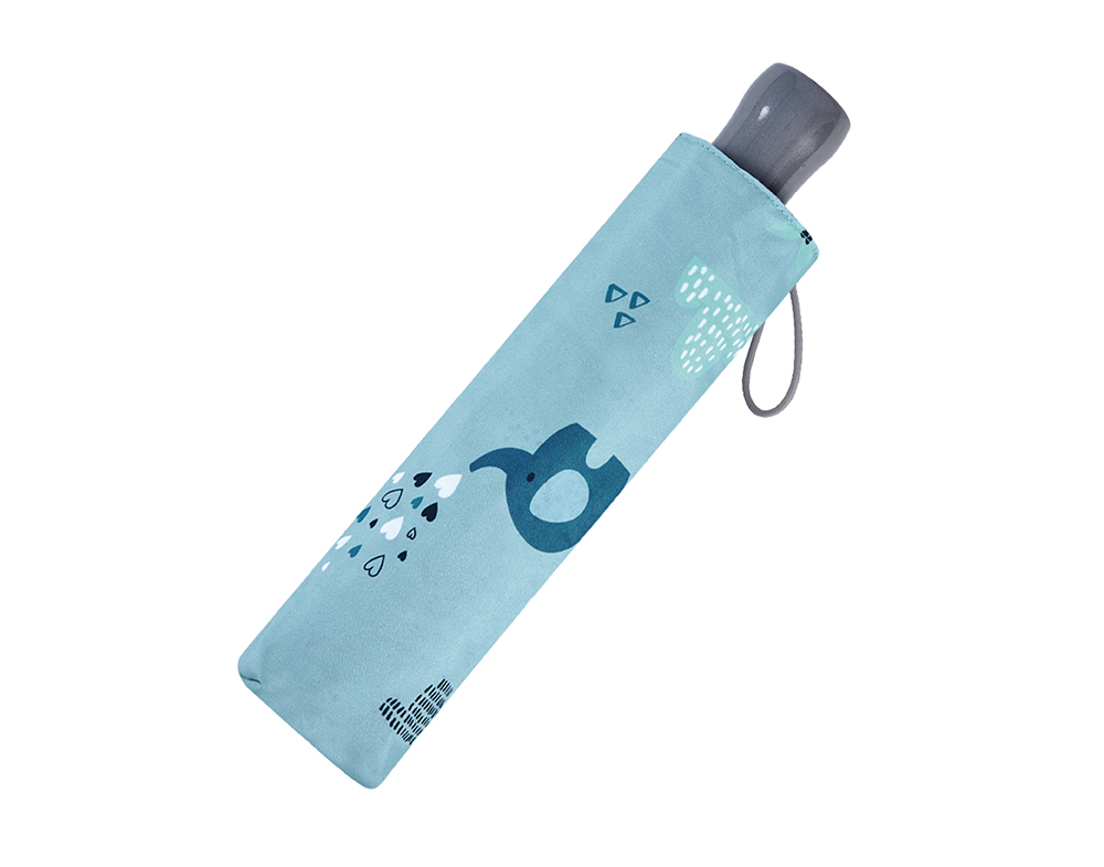 RAINSTORY森林小圓象抗UV手開輕細口紅傘