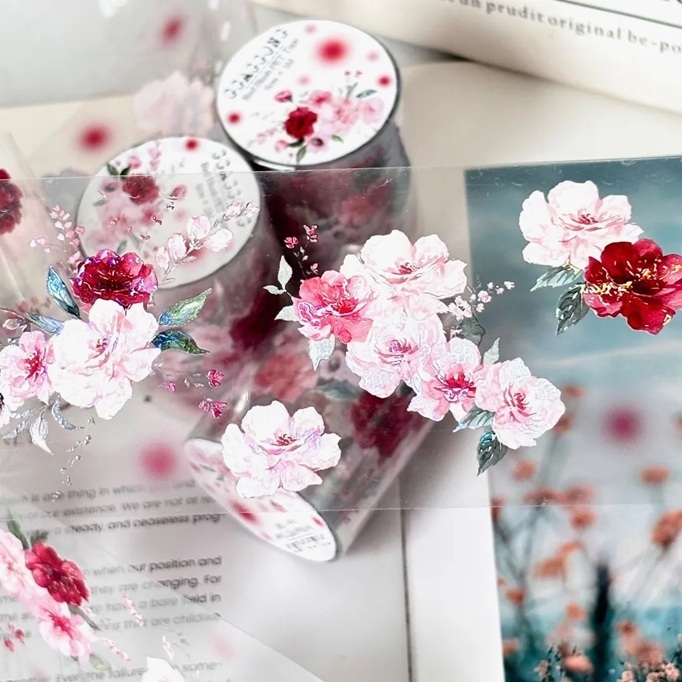 韓國 ggaggong．Red Blush 6cm亮面PET紙膠帶  <只有整捲>