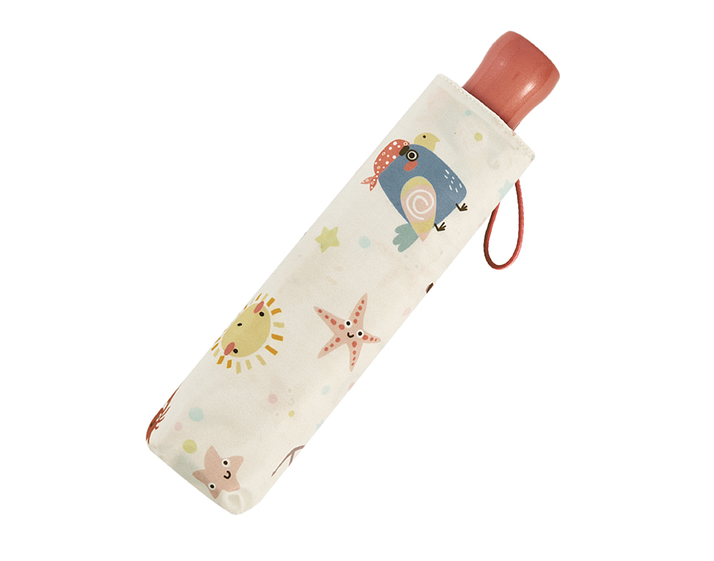 RAINSTORY海盜鸚鵡抗UV手開輕細口紅傘