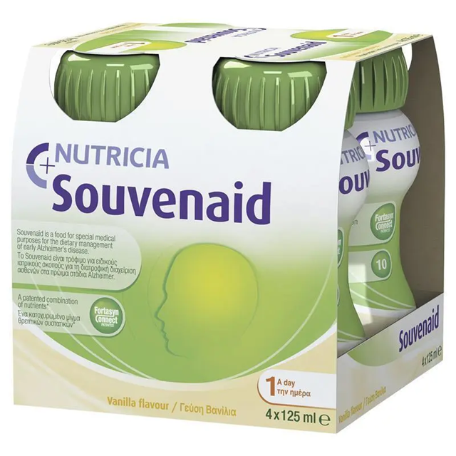 荷蘭 Nutricia Souvenaid 智敏捷營養品 – 雲喱拿 (盒裝：125ml x 4支) [H6540030001]【荷蘭製造】【4支/盒，6盒/箱)