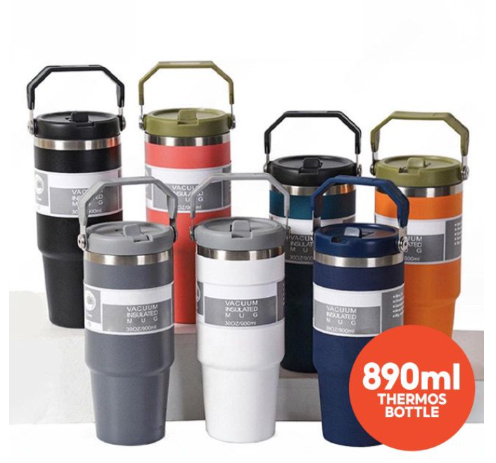 stainless steel handheld thermos bottle 890 ml