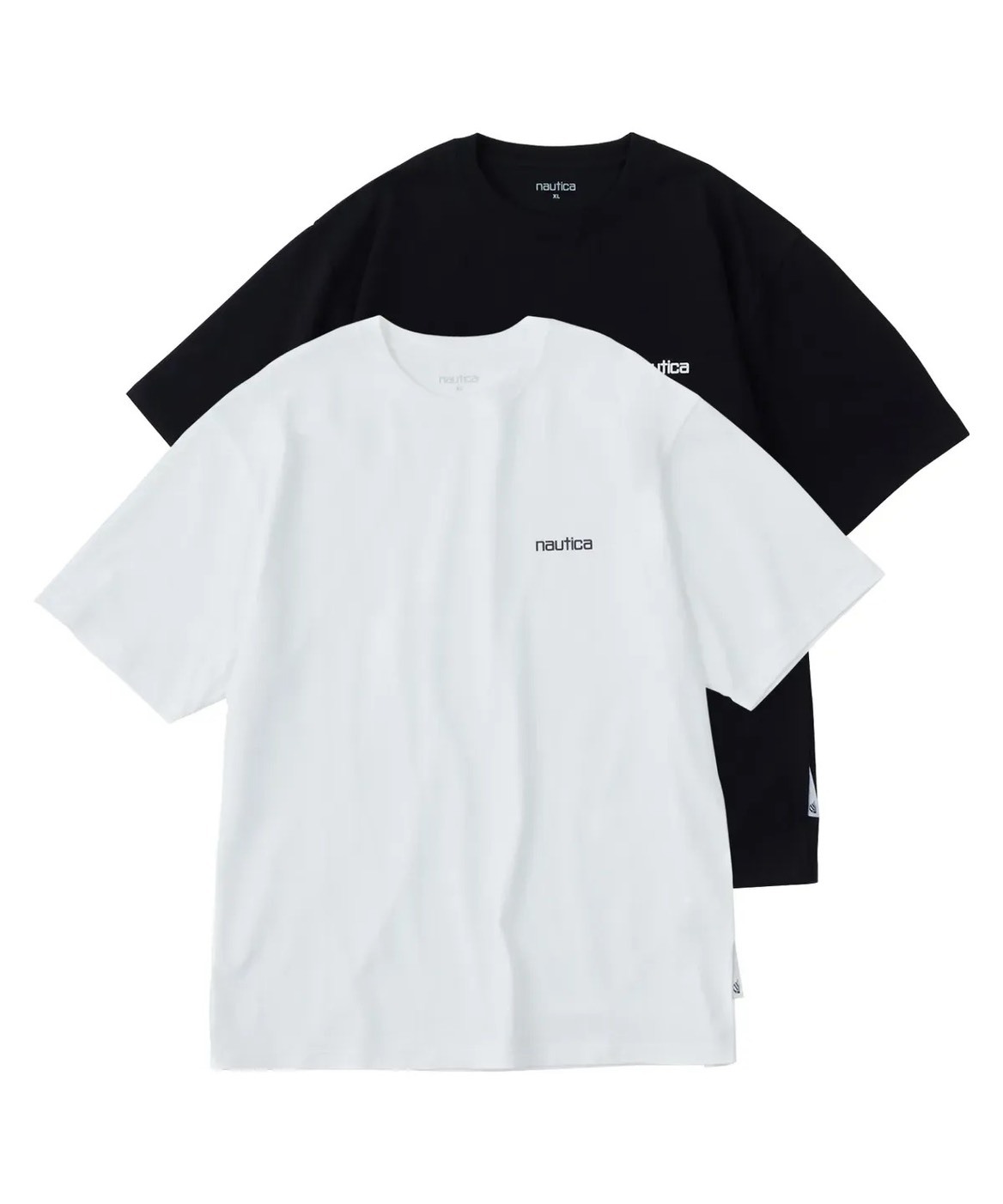 #韓國連線預購 NAUTICA 小LOGO 短踢 黑白兩件組