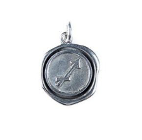 RECOVERY 大封蠟字母項鍊,純銀,(星座)