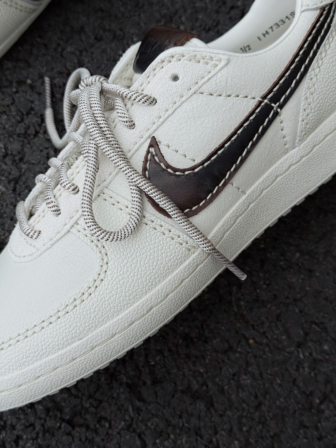 NIKE W FIELD GENERAL 米白黑 棕薄底鞋