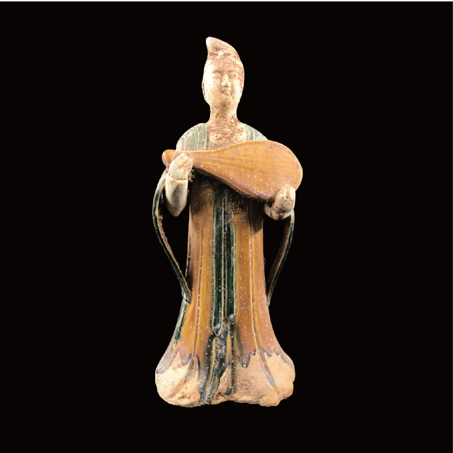 玩琵琶侍女人像瓷器
