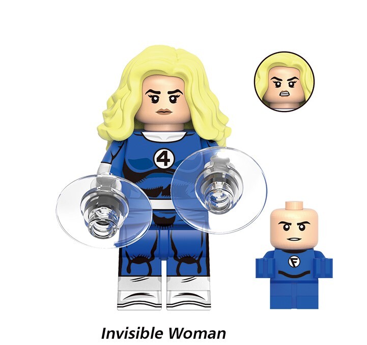 The Fantastic Four Invisible Woman Custom Minifigures Minifigs Fit Lego G0146 GH0347
