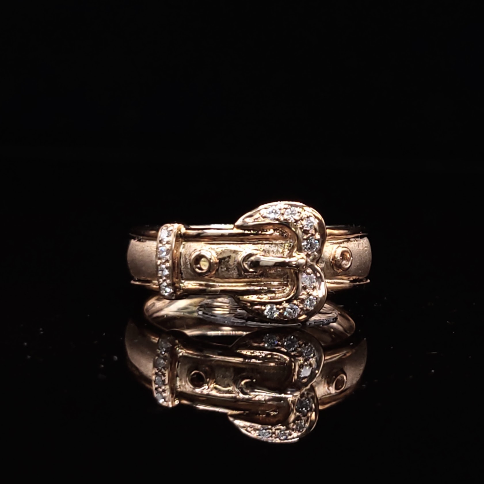 18K Rose Gold 0.08ct Diamond Ring