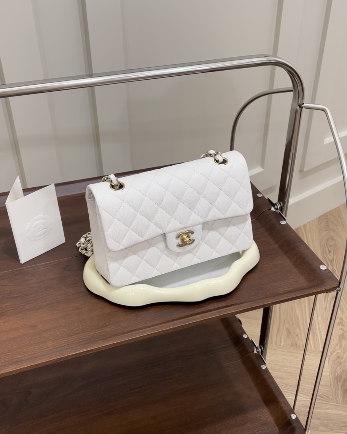 CHANEL｜CF23 荔枝鏈條包 白金