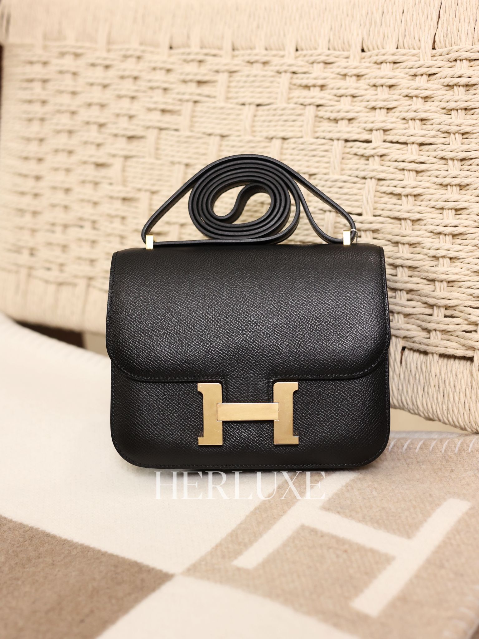 Constance mini 89 noir cc epsom Z （二手99%new）