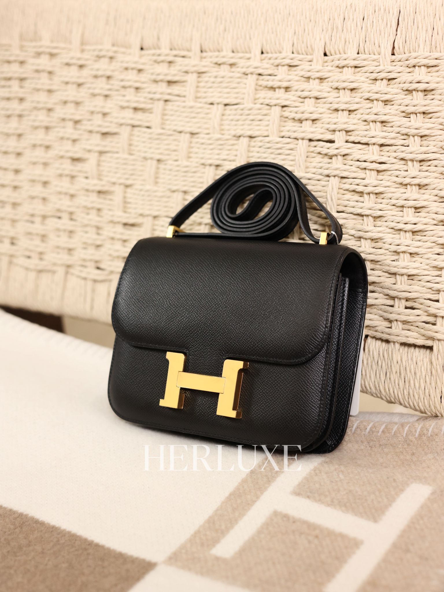 Constance mini 89 noir cc epsom Z （二手99%new）