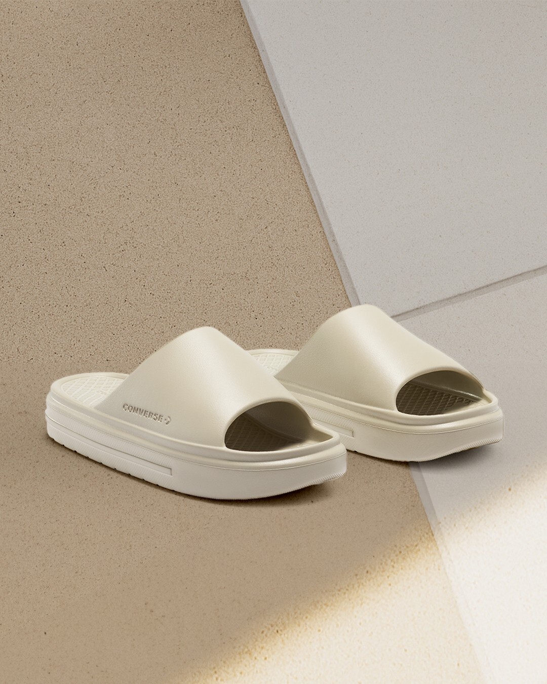 KTQ STORE ‧ Converse Essential Slide 拖鞋 卡其色 A12175C 黑色 A12174C