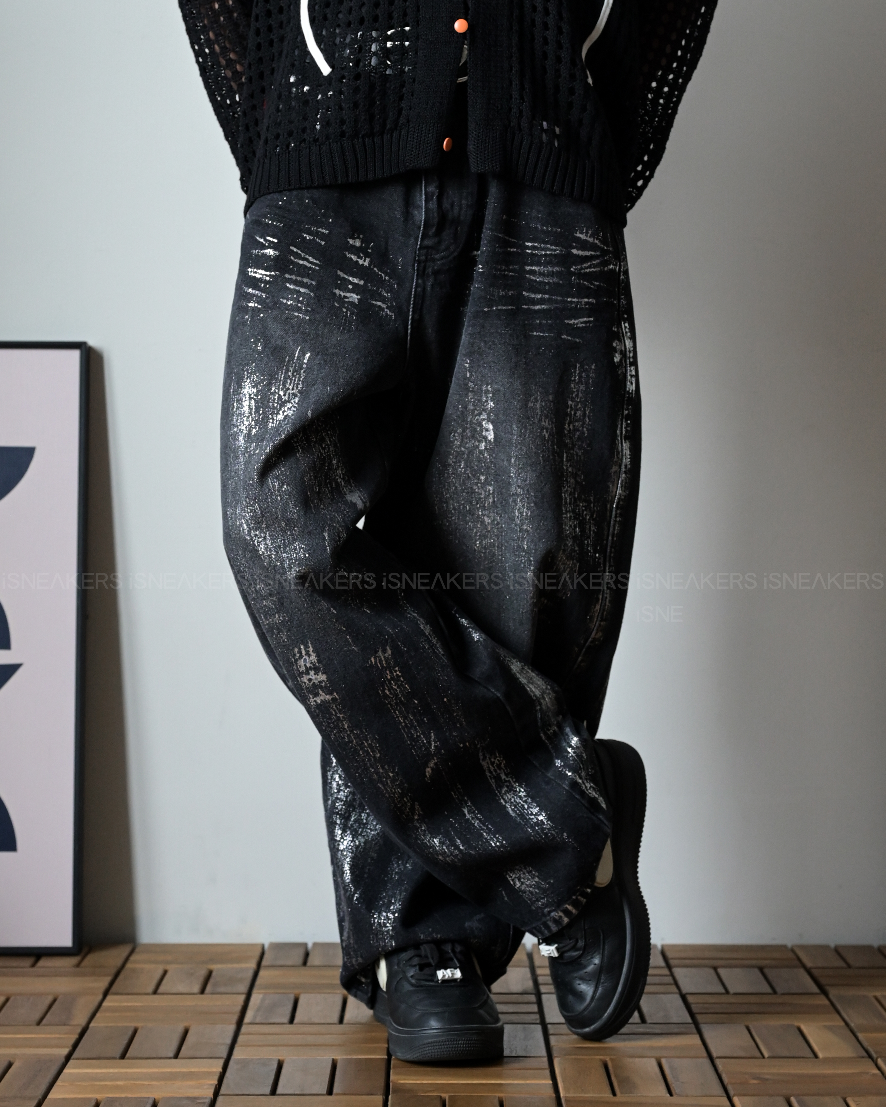 パンツ 9090 Heisei Logo Shiny Printed Denim Heisei Logo Shiny Printed Denim Pants – YZ