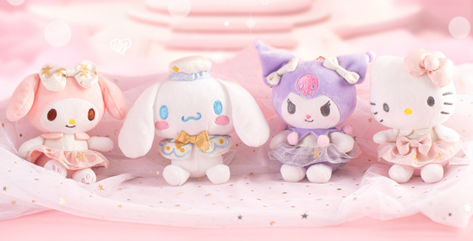 正版授權-sanrio白金系列鑰匙扣-10cm[#SQ25062004]