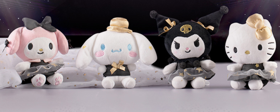 正版授權-sanrio黑金系列掛件鑰匙扣~10CM[#SQ25062005]