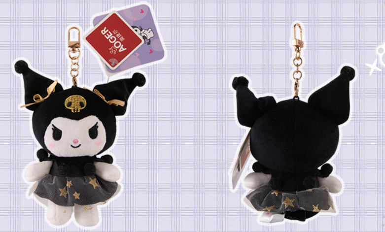 正版授權-sanrio黑金系列掛件鑰匙扣~10CM[#SQ25062005]