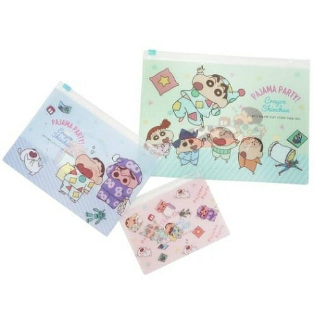 日本 蠟筆小新 Zip Bag 夾鏈袋套裝 (3入)