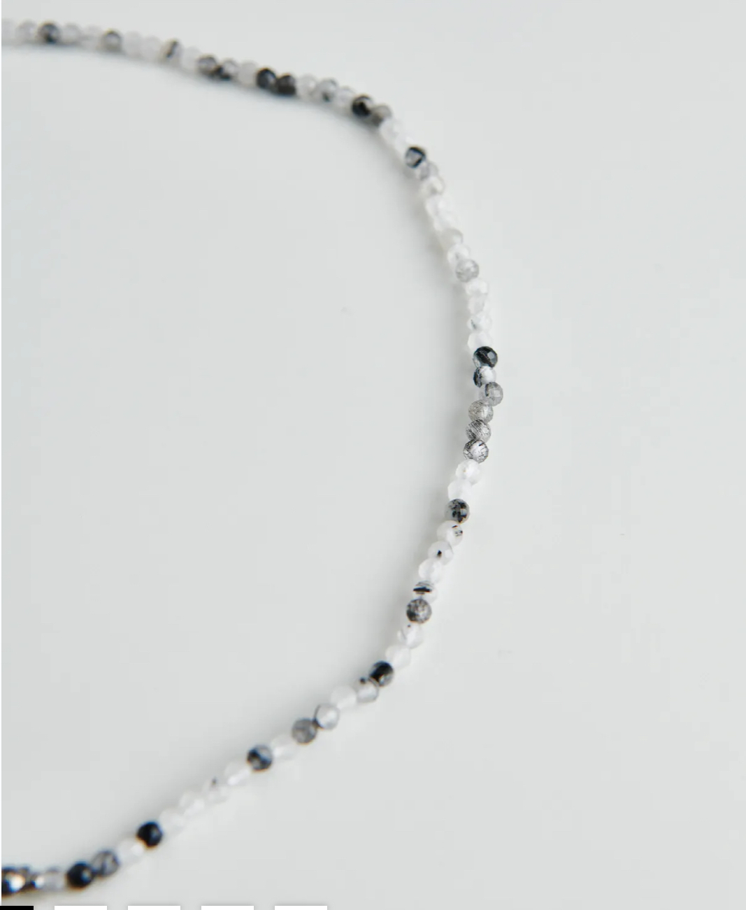 MP027 3MM天然髮晶石串接項鍊