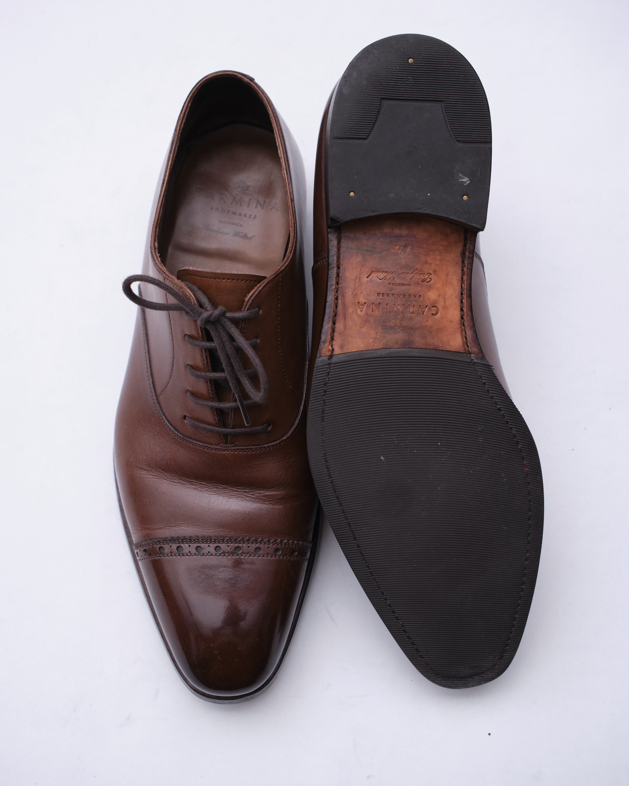 Pre-Owned | Carmina Punched Cap Toe Oxford UK7.5 含鞋撐No