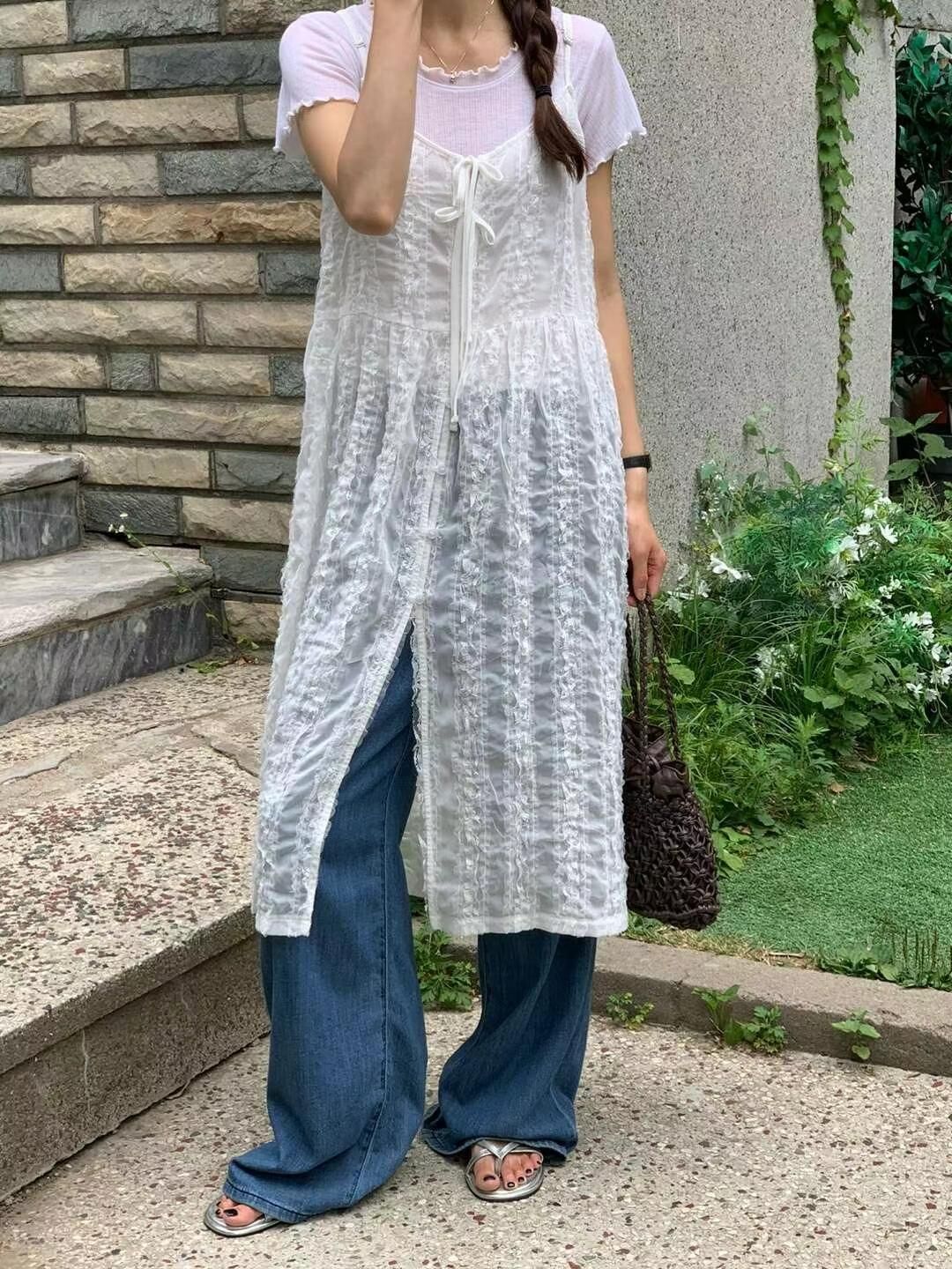 Crinkle ruffles ribbon ops