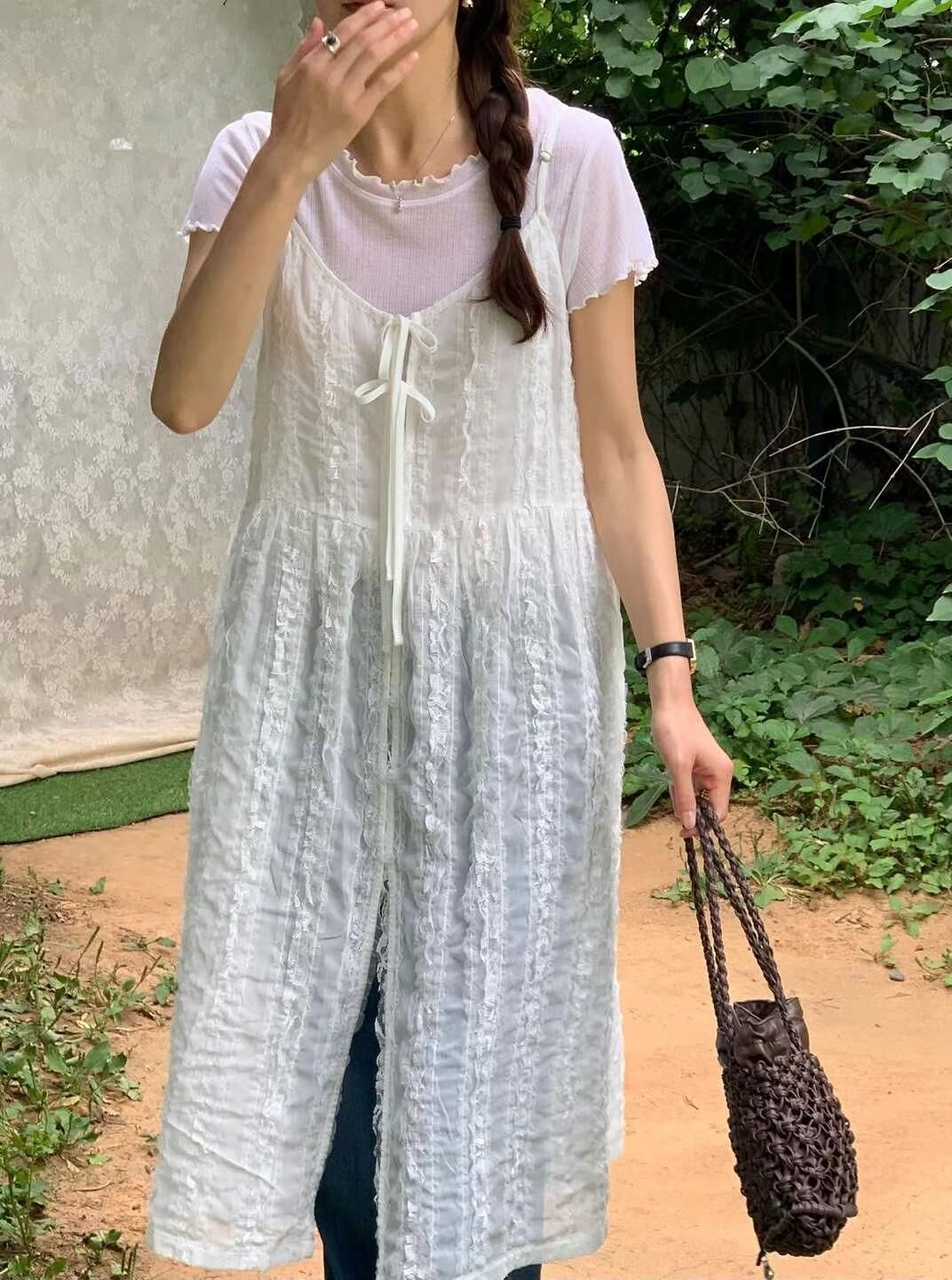 Crinkle ruffles ribbon ops