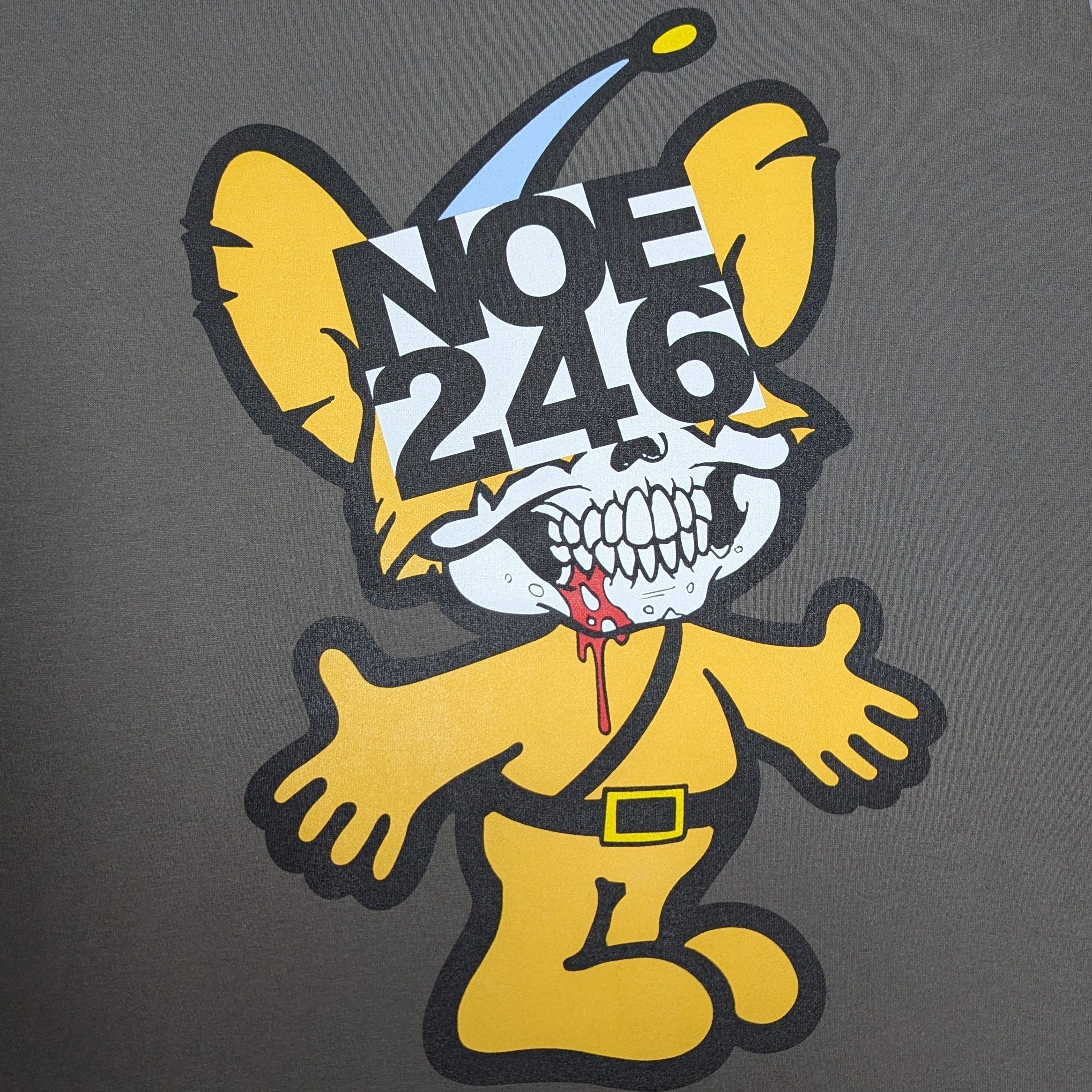 NOE246 Pipo Skull Tee gray