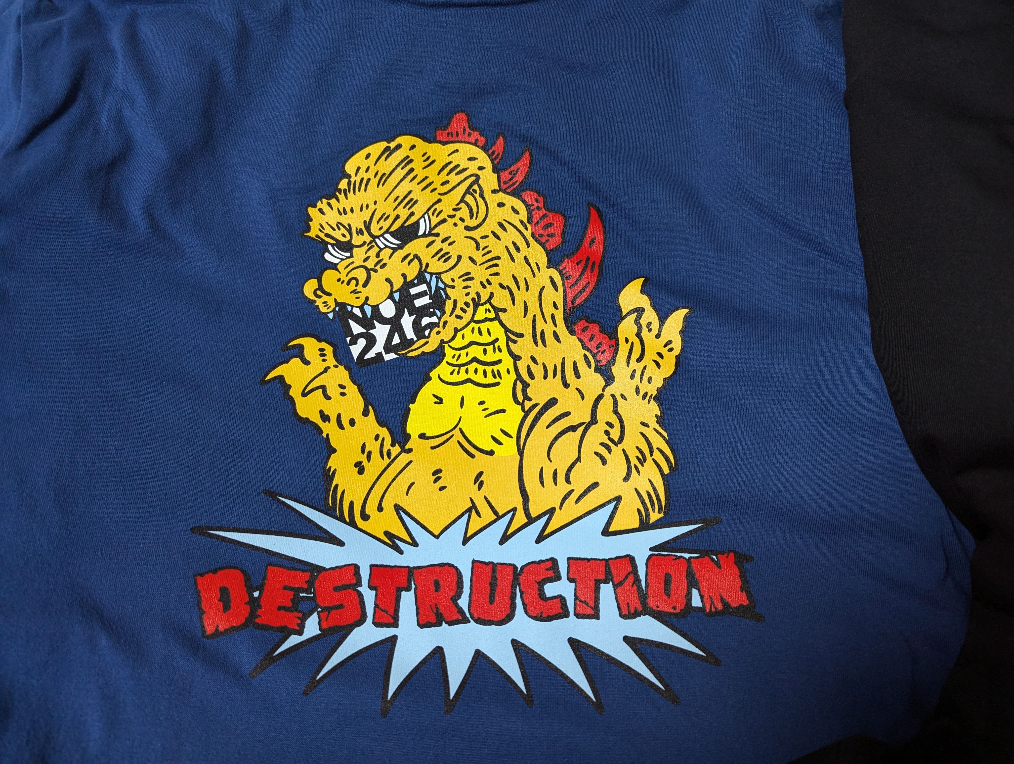 NOE246 破壞系恐龍 Tee Blue