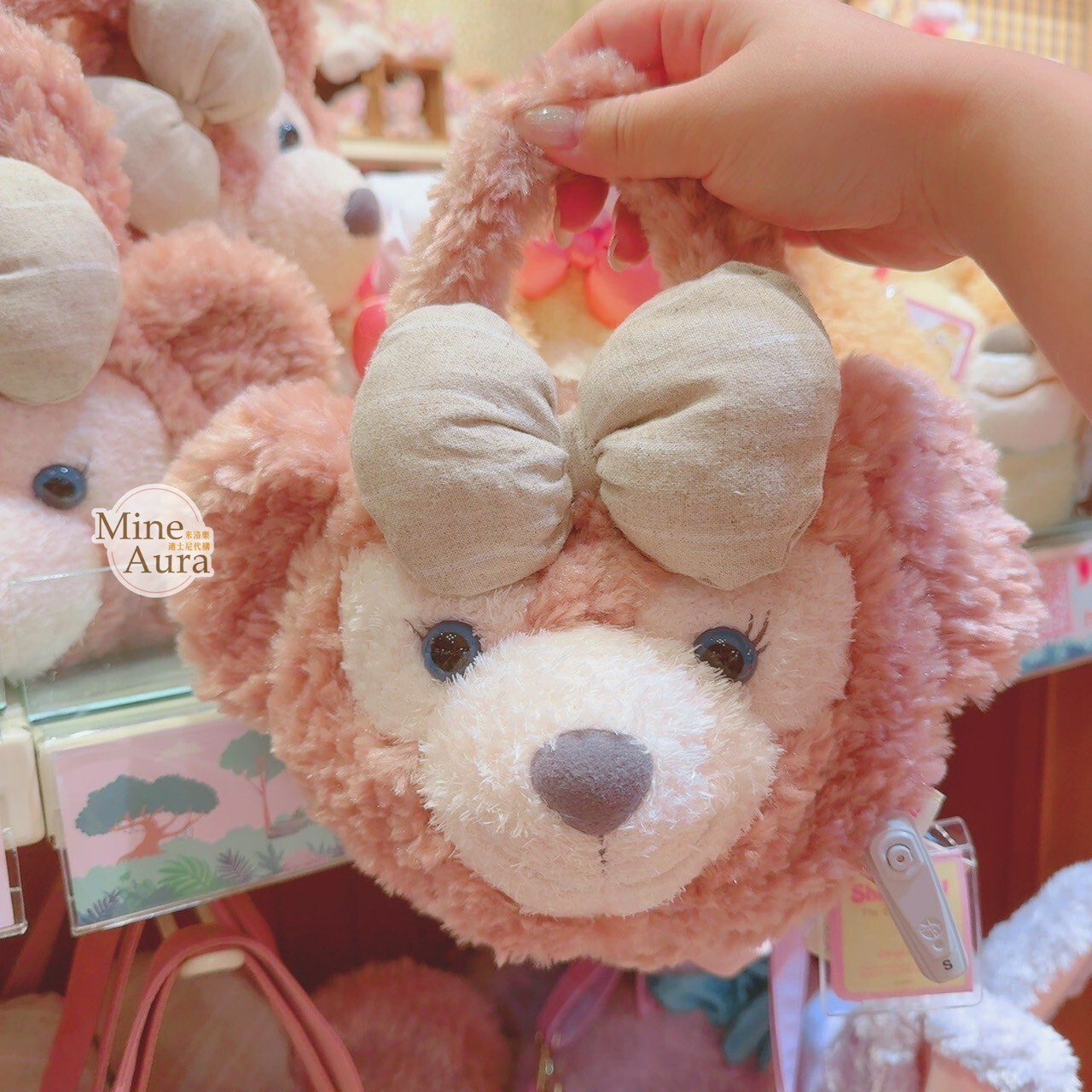 雪莉玫 ShellieMay 大頭 絨毛 2way 手提包 斜背包 兩用 -香港迪士尼樂園