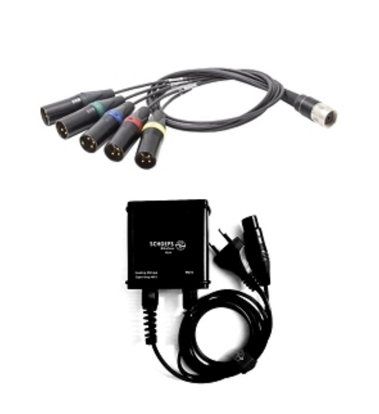 Schoeps AK Surround M/4U (M/5U) Adapter Cable from Miniature Multi-Pin to XLR-3