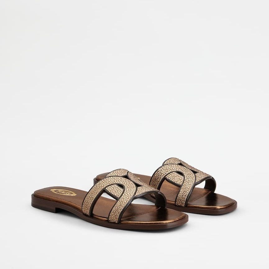 1LR0620-043 TOD'S Kate Suede Sandals Brown #XXW70K0GU71CR0C609 (S-EU-E)