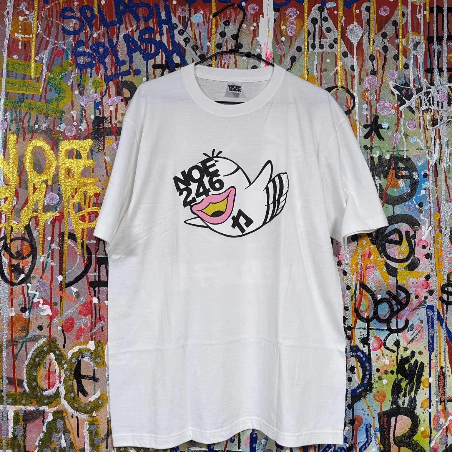 NOE246 x力王馱菓子屋 "飛行模式ing" Tee - White