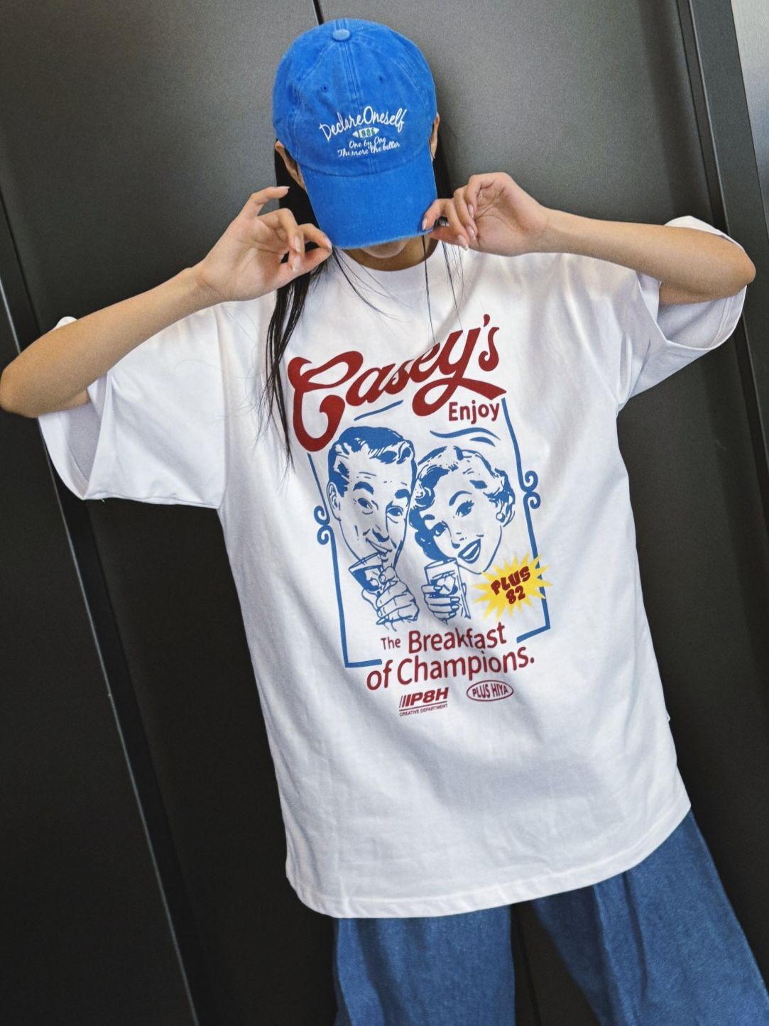 英文字圖案短袖Tee PLUS82HIYA-148T