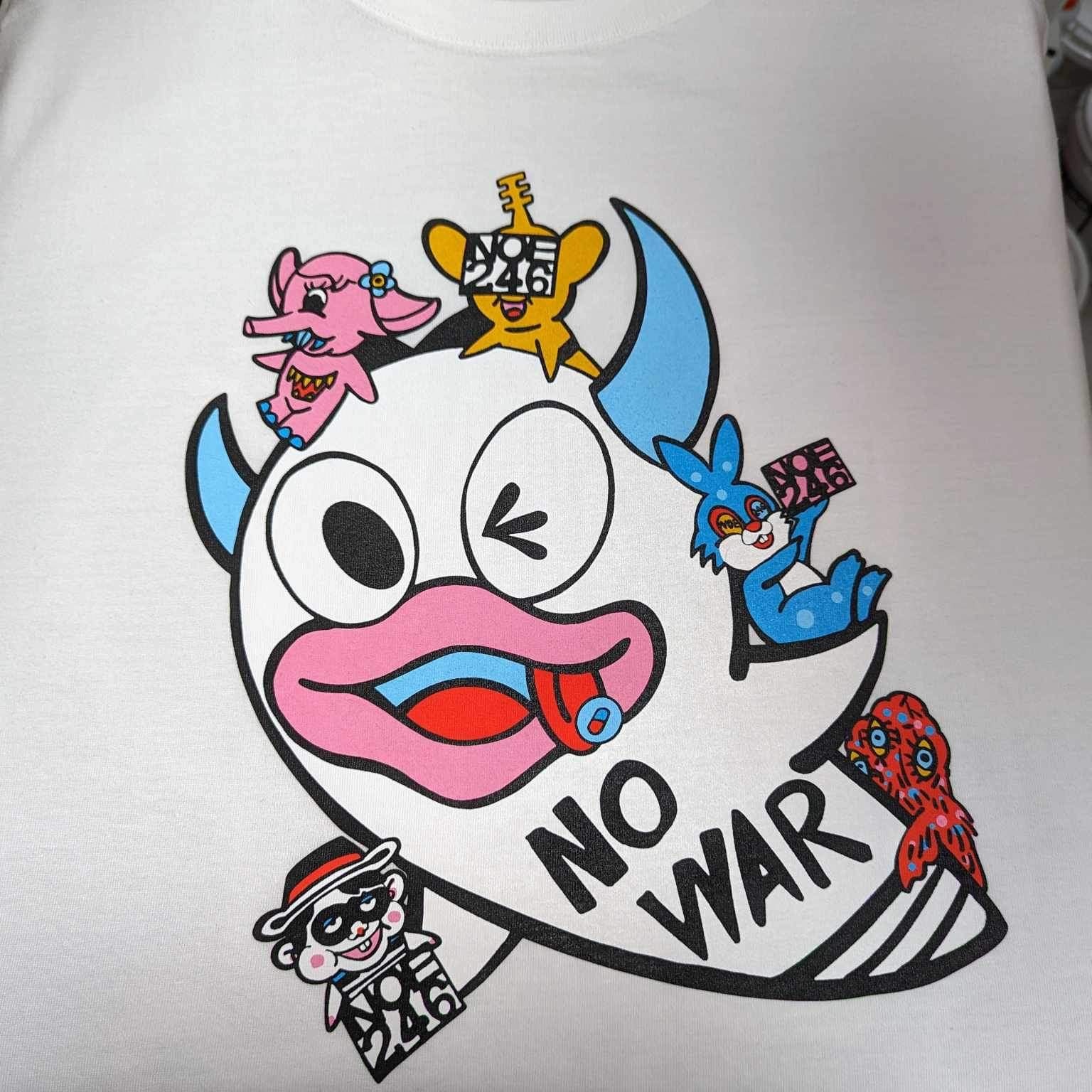 NOE246 力王の反戦宣言 Tee - White
