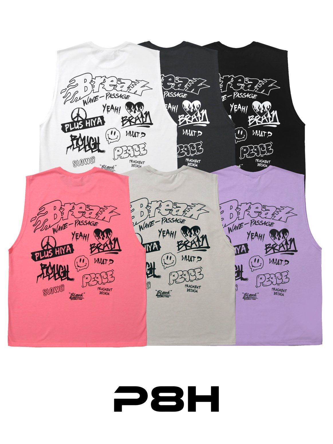 英文字圖案背心 PLUS82HIYA-151V